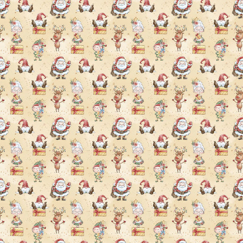 Scrapbook Supply - 12"x 12" Busy Busy Elves (North Pole Collection) Double-Sided Paper