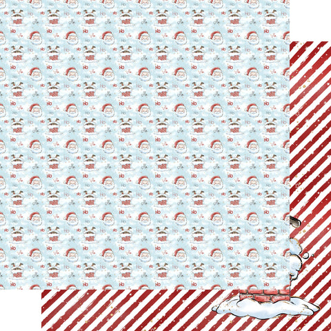 Scrapbook Supply - 12"x 12" Those Darn Chimneys (North Pole Collection) Double-Sided Paper