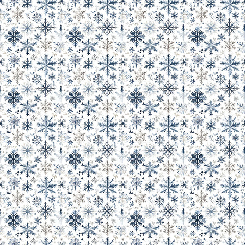 Scrapbook Supply - 12"x 12" Snowy Fjords (Nordic Winter Collection) Double-Sided Paper