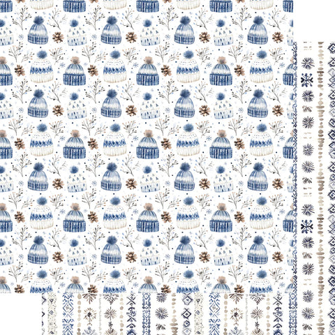 Scrapbook Supply - 12"x 12" Icy Morning (Nordic Winter Collection) Double-Sided Paper