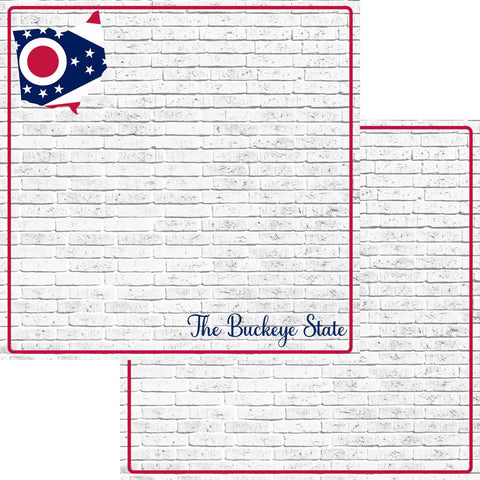Scrapbook Supply - Ohio (Fifty States Collection) Double-Sided Paper