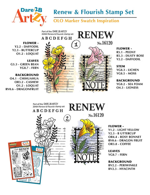 Dare 2B Artzy - Renew & Flourish Stamp Set