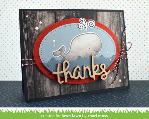 Lawn Fawn - Small Stitched Oval Stackables Dies