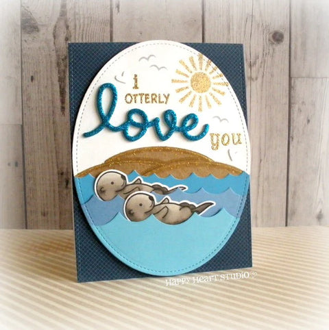 Lawn Fawn - Small Stitched Oval Stackables Dies