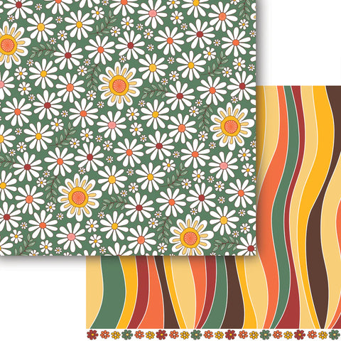 Dare 2B Artzy - Feeling Groovy Collection - Crazy Daisy Double-Sided Paper