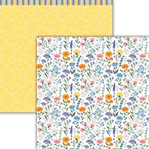 Dare 2B Artzy - Wildflowers in Bloom (Countryside Floral Collection) Double-Sided Paper