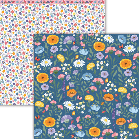 Dare 2B Artzy - Midnight Meadow (Countryside Floral Collection) Double-Sided Paper