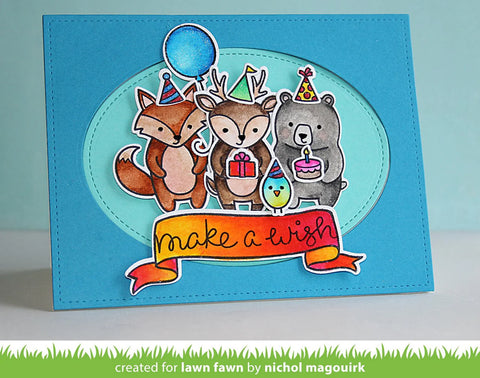 Lawn Fawn - Small Stitched Oval Stackables Dies