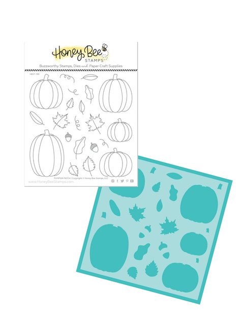 Honey Bee - 6"x 6" Pumpkin Patch Stamp & Coordinating Stencil Set