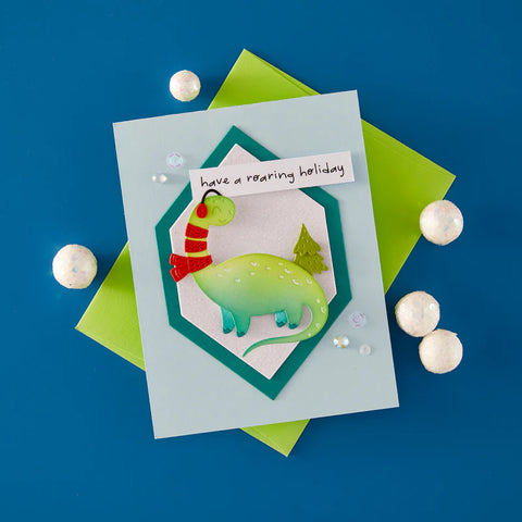 Spellbinders - Dino-Sized Holiday Clear Stamp & Die Combo