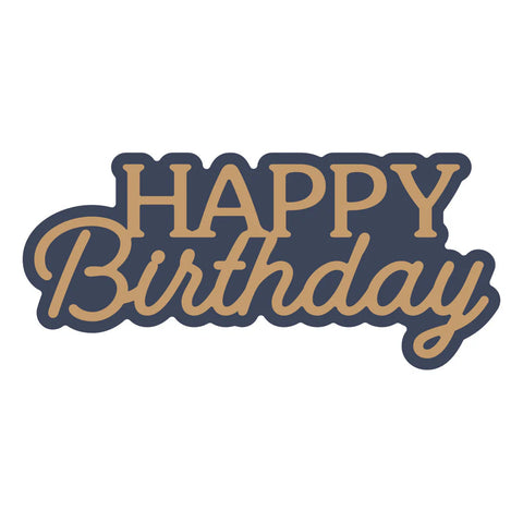 Spellbinders - Layered Happy Birthday Dies