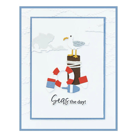 Spellbinders - Fair Winds Sentiment Stamp & Die Set