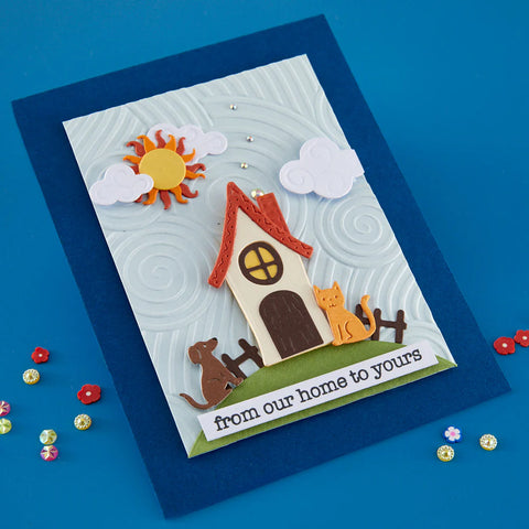Spellbinders - Whimsical Skies 3D Embossing Folder by Vicky Papaioannou
