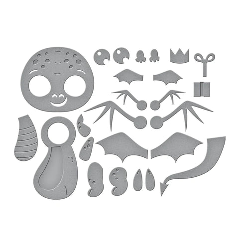 Spellbinders - Dancin' Birthday Dragon (Monster Friends Collection) Dies