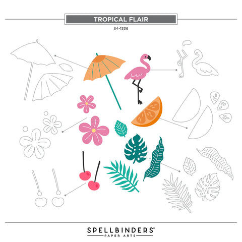 Spellbinders - Tropical Flair (Happy Hour Collection) Die