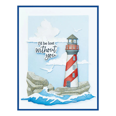 Spellbinders - Fair Winds Sentiment Stamp & Die Set