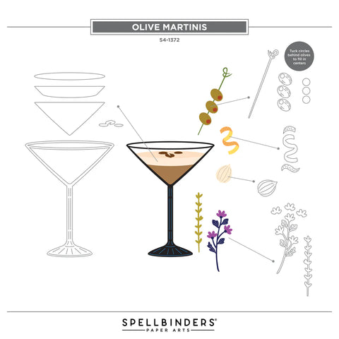 Spellbinders - Olive Martinis (Happy Hour Collection) Die