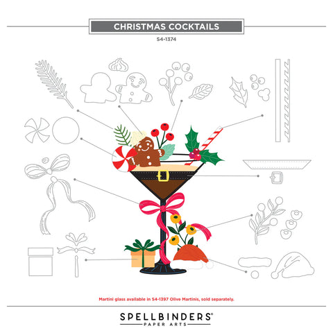 Spellbinders - Christmas Cocktail (Happy Hour Collection) Die