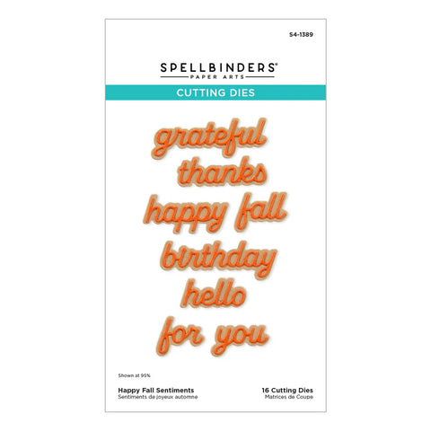 Spellbinders - Happy Fall Sentiments Dies (2024 World Cardmaking Day Exclusive)