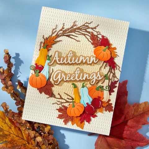 Spellbinders - Autumn Greetings Wreath Foliage (Texture & Foliage Collection) Dies