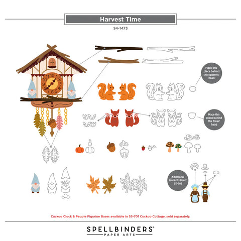 Spellbinders - Harvest Time (Cuckoo Cottage Collection) Dies