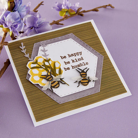 Spellbinders - Simple Vintage Lavender Fields Hexagons Dies with Simple Stories