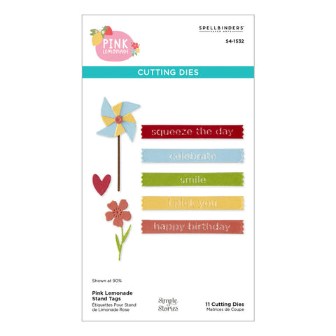 Spellbinders - Pink Lemonade Stand Tags Dies with Simple Stories
