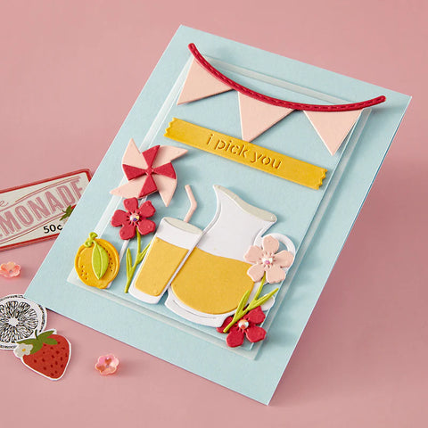 Spellbinders - Pink Lemonade Stand Tags Dies with Simple Stories