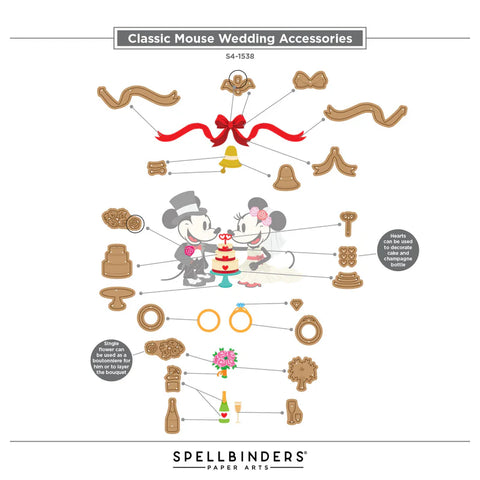 Spellbinders - Classic Mouse Wedding Accessories Dies