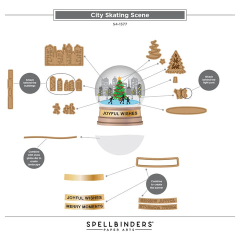 Spellbinders - City Skating Scene (Simon's Snow Globes Collection) by Simon Hurley Dies