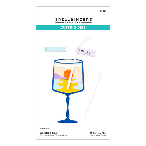 Spellbinders - Sunset in a Glass (Happy Hour Collection) Die