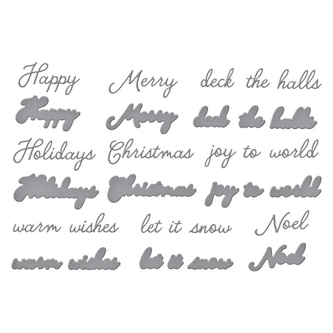 Spellbinders - Handwritten Holiday Sentiments Dies by Simon Hurley