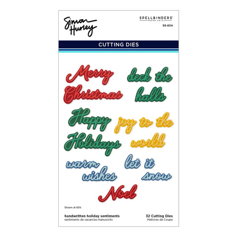 Spellbinders - Handwritten Holiday Sentiments Dies by Simon Hurley