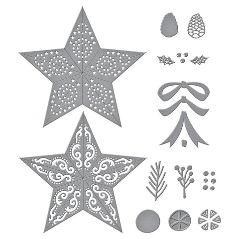Spellbinders - Barn Star Wreath (Country Christmas Collection) Dies
