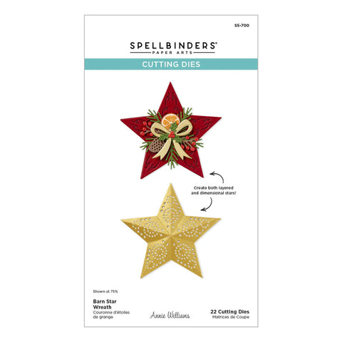 Spellbinders - Barn Star Wreath (Country Christmas Collection) Dies