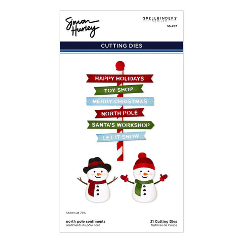 Spellbinders - North Pole Sentiments (North Pole Friends Collection) Dies