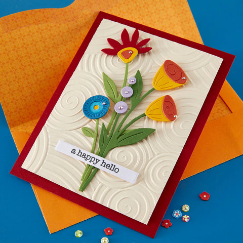 Spellbinders - Whimsical Skies 3D Embossing Folder by Vicky Papaioannou