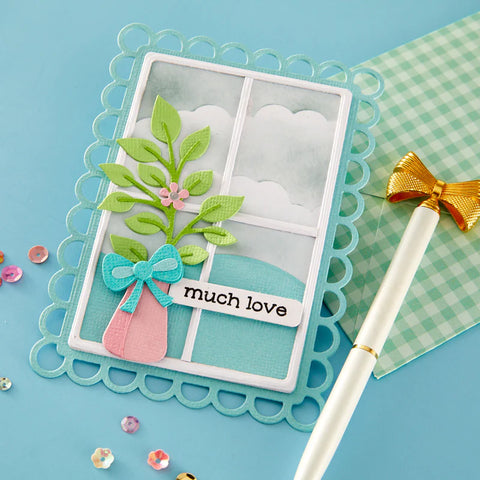 Spellbinders - Open Lace Frame & Landscapes Dies by Lisa Horton