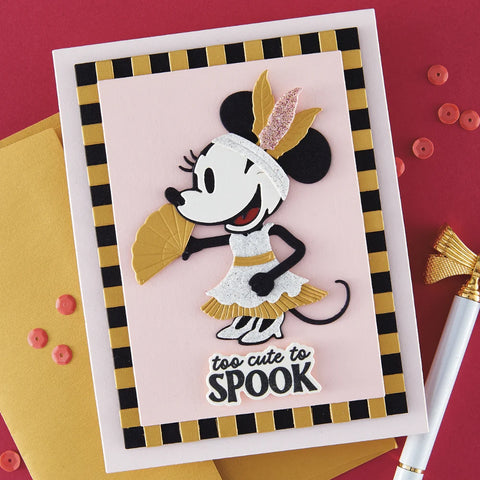 Spellbinders - Classic Mouse Trick or Treat Sentiments Stamp & Die Combo