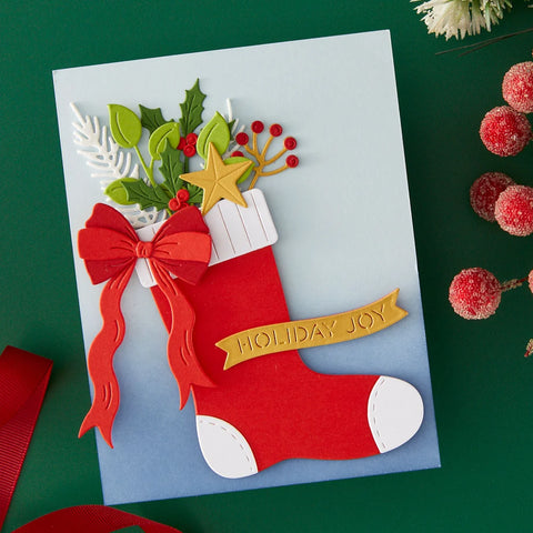 Spellbinders - Old Fashioned Christmas Stocking (Simple Stories) Dies