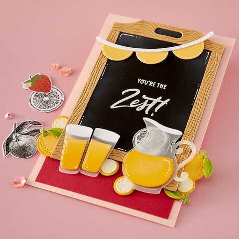 Spellbinders - Pink Lemonade Stand Dies with Simple Stories