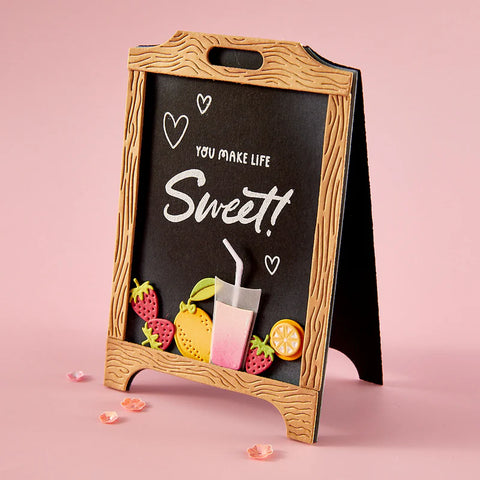 Spellbinders - Pink Lemonade Stand Dies with Simple Stories