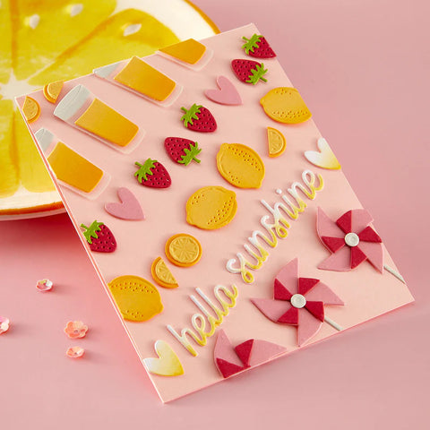 Spellbinders - Pink Lemonade Stand Dies with Simple Stories