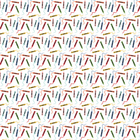 Echo Park - 12"x 12" Crayons (I Love School) Double-Sided Paper