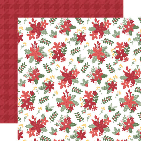 Echo Park 12"x 12" Flowers for Santa (Santa Claus Lane) Double-Sided Paper