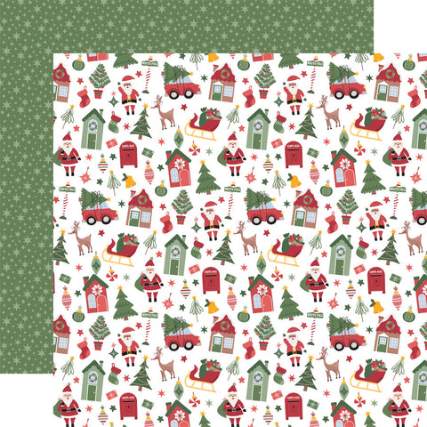 Echo Park 12"x 12" North Pole (Santa Claus Lane) Double-Sided Paper