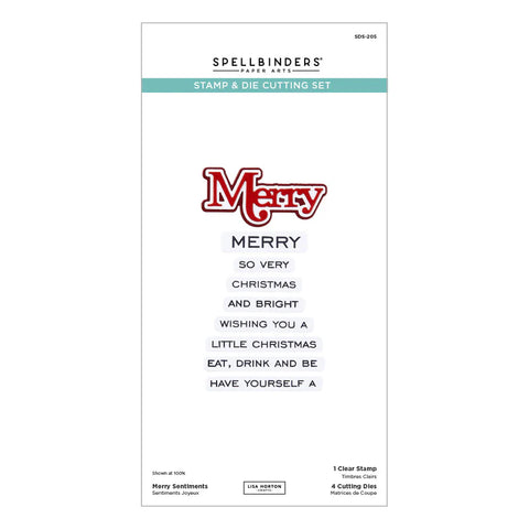 Spellbinders - Merry Sentiments Stamps & Dies (All About Christmas Collection)