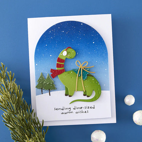 Spellbinders - Dino-Sized Holiday Clear Stamp & Die Combo