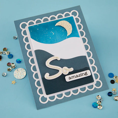 Spellbinders - Open Lace Frame & Landscapes Dies by Lisa Horton