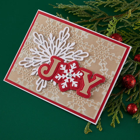 Spellbinders - Snowflake Joy Stamp & Die by Lisa Horton